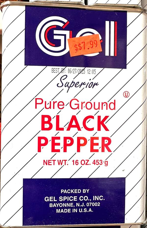 Gel Superior Pure Ground Black Pepper 16oz